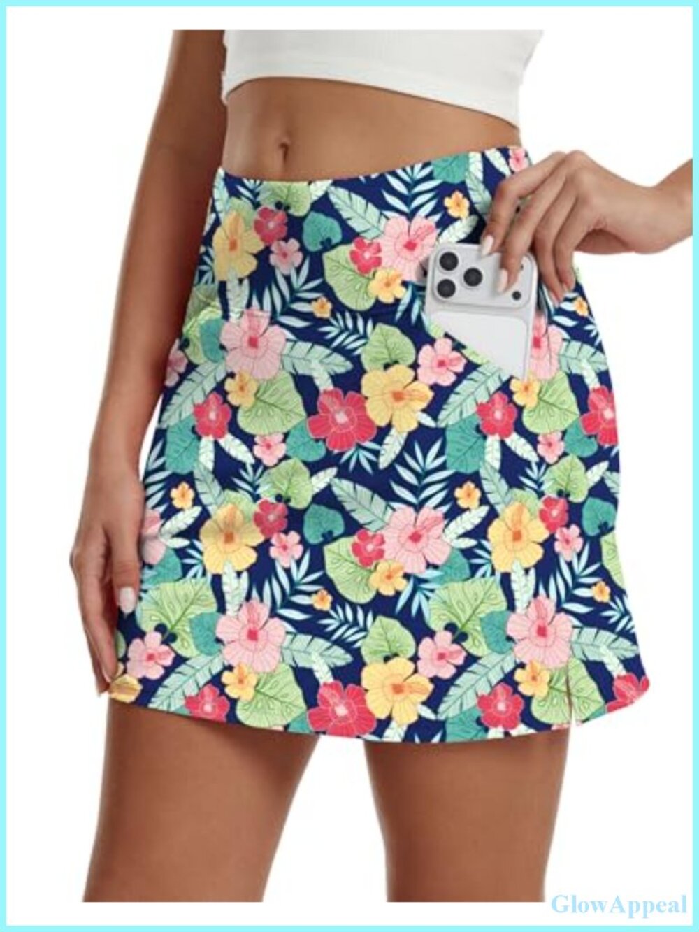 17" Skorts for Women with 4 Pockets High Waist Athletic Skort